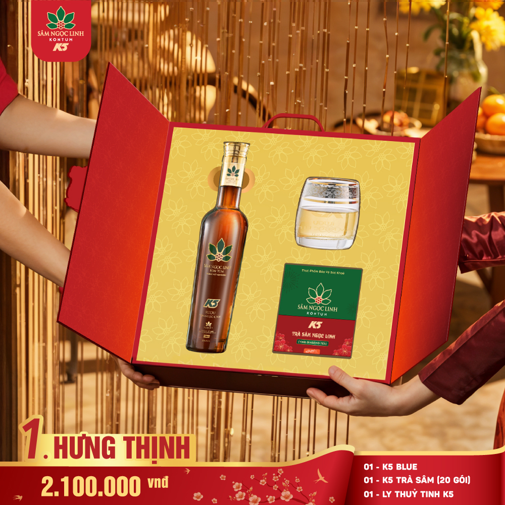 Hộp Quà Hưng Thịnh 2025 (Blue + Trà20)