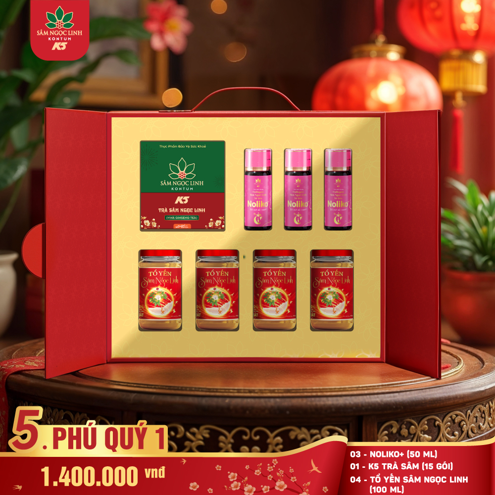 Hộp Quà Phú Quý 1 2025 (Collagen + Yến + Trà15)