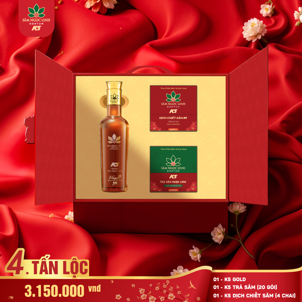Hộp Quà Tấn Lộc 2025 (Gold + Dịch + Trà20)`