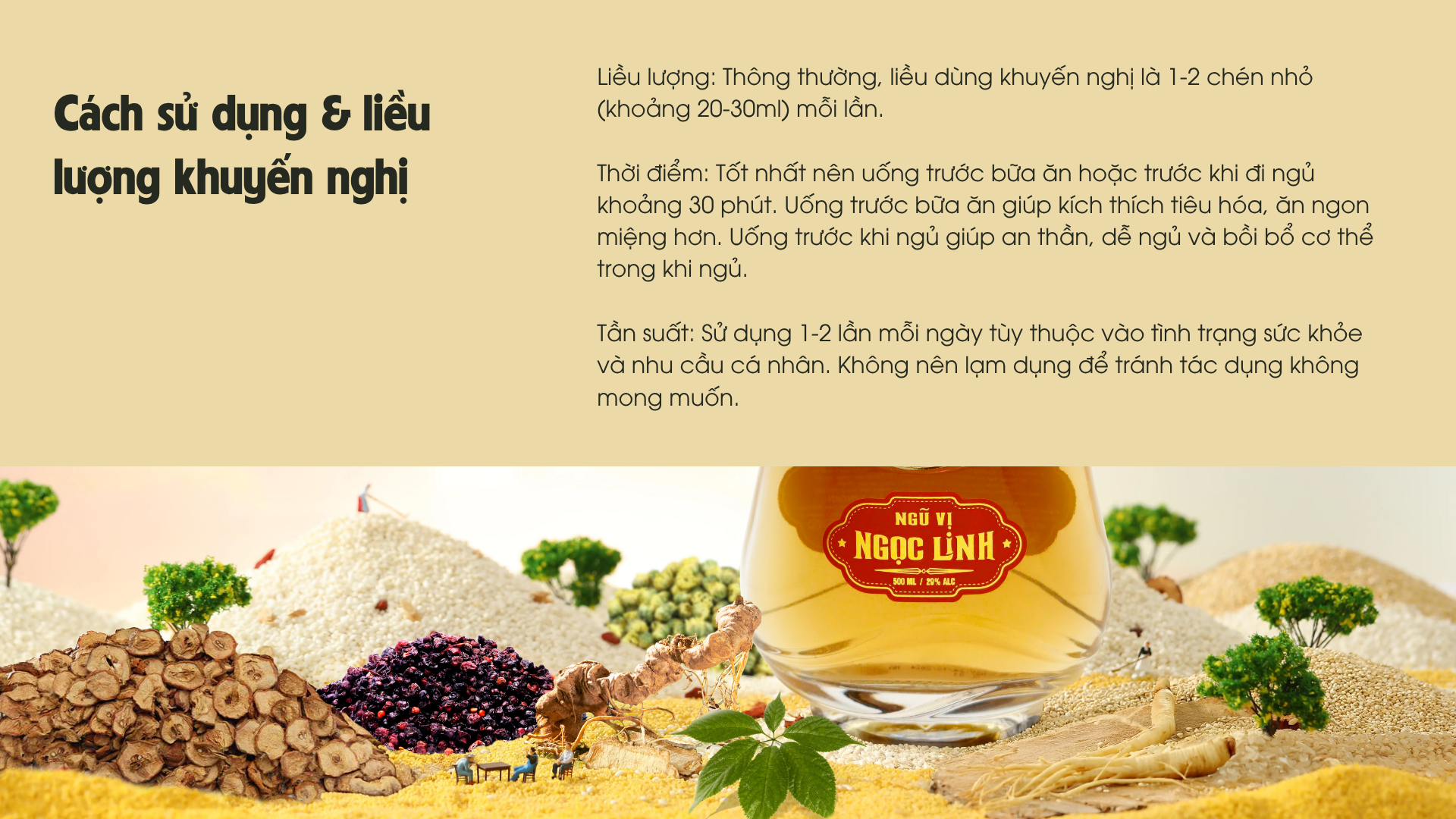 Liều lượng sử dụng rượu Ngũ Vị K5